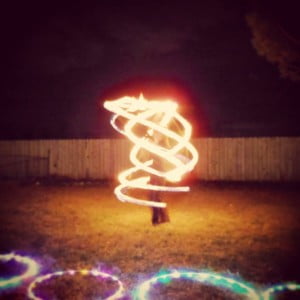 Hula Hooping with Fire