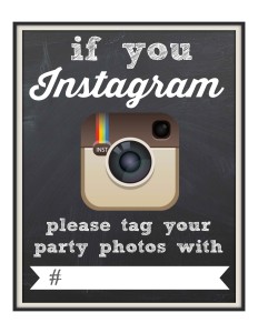 Instagram printable sign