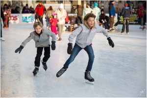 An ice skating rink is a great idea for a winter party! Frozen princess party ideas